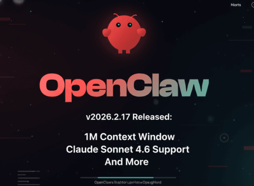 OpenClaw v2026.2.17 Released: 1M Context Window, Claude Sonnet 4.6 Support, and More